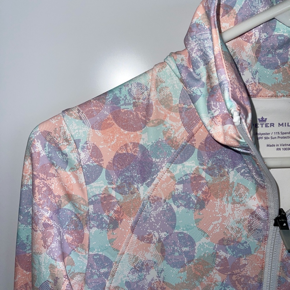 Peter Millar Zip front Pastel Crown Sport UPF‎ 50 Performance Golf Jacket Size S - Picture 2 of 8